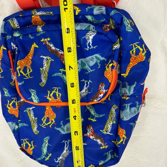 ⬇️PRICE⬇️ CAT & JACK • Blue & Orange Animal Print Back Pack • Small ( Kids) - Picture 8 of 9
